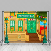 Sesame Street Building Birthday Photography Backdrop